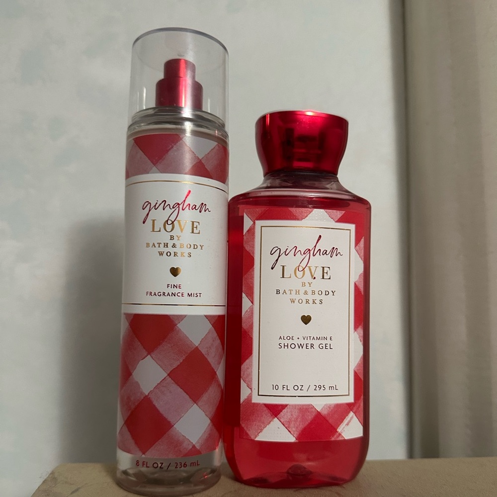 Bath & Body Works Gingham Love shower gel & spray